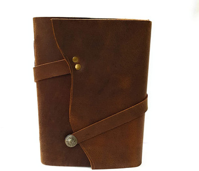 Anshika International personal organizer A5 Diary unruled 100 Pages(Brown)