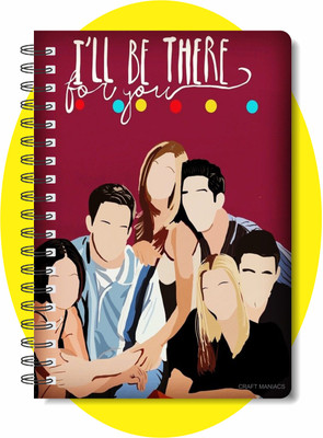 craft maniacs FRIENDS BEST COLLECTION A5 Notebook RULED 160 Pages(Pink)