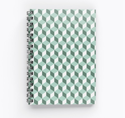 RJPRINTS 3D Modern A4 Notebook Unruled 160 Pages(Multicolor)