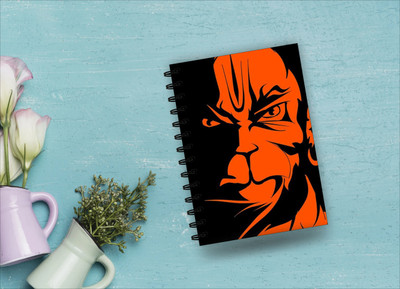 EVA RETAIL Hanuman Ji Printed Spiral Wire Bound Notebook A5 Notebook Unruled 160 Pages(Multicolor)