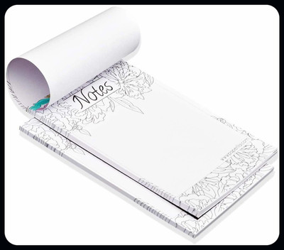 COI Designer Notebook Professional Notepad | Pocket Pads for office , school Pocket-size Desk Planner UNRULED 50 Pages(White, Pack of 2)