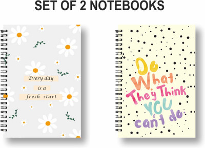 ROT RIX Notebook A5 Diary Ruled 144 Pages(Multicolor, Pack of 2)