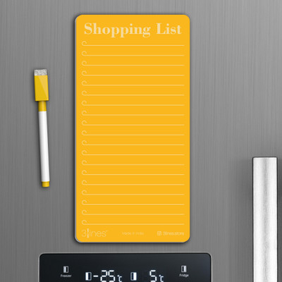 3Lines Magnetic Regular Note Pad Ruled 1 Pages(Yellow)