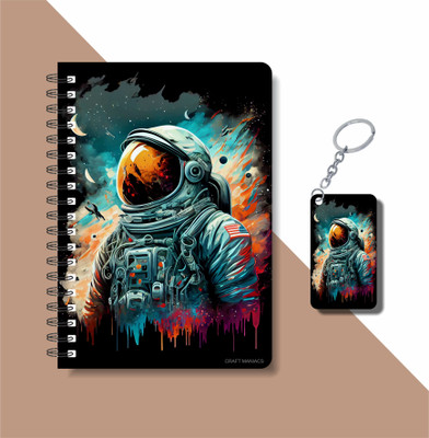 craft maniacs 2023 MIX DIARY + KEYCHAIN A5 Notebook RULED 160 Pages(Multicolor)