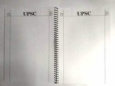 bookhub NA A4 Notebook SPIRAL upsc Mains Answer Writing Civil exam Booklet 70gsm (transparent cover) 300 Pages(White)