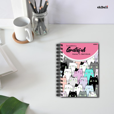 ekdali Incredibly Grateful Colorful Journal A5 Journal Unruled 160 Pages(Multicolor)