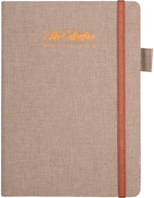 Pragya A5 Classic Diary Notebook Canvas Finish Hard Cover A5 Diary Single Line 192 Pages(Brownish, Pack of 2)
