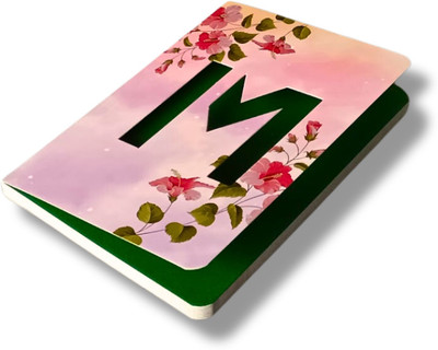 CRAFTOPIX Initial (M) Alphabet Lasercut Diary Soft Bound Notebook B6 Diary Ruled 192 Pages(Multicolor)