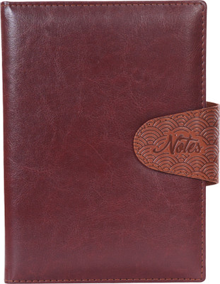 CuckooDiaries Premium Corporate Hardbound Executive Side Magnet Open Notebook A5 Notebook Single Ruled 192 Pages(Maroon)