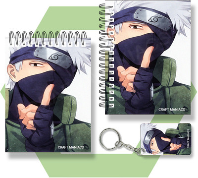 craft maniacs KAKASHI HATAKE A6 NOTEBOOKS A6 Diary UNRULED 100 Pages(Multicolor)