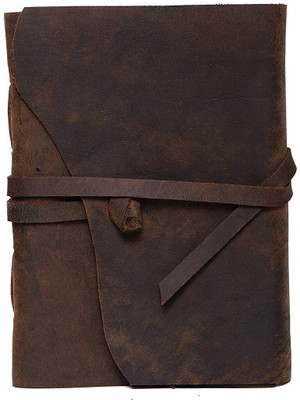 Rjkart Handmade A6 Diary Unruled 200 Pages(Brown 3)