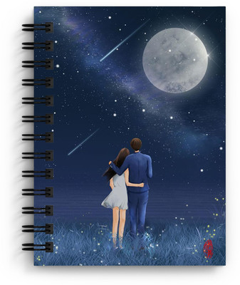 DI-KRAFT Handcrafted Cardbord Diary A5 Diary Unruled 160 Pages(Sky Color)