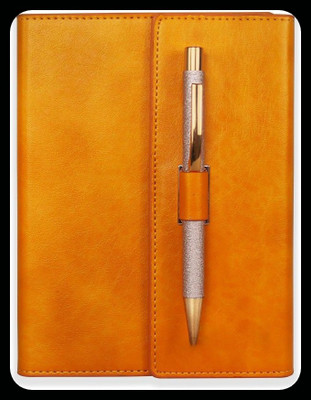 Nexvox Diary With Ball pen B5 Note Pad Ruled 160 Pages(Orange)