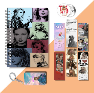 craft maniacs 2023 TAYLOR DIARY + THREE FREEBIE COLLECTION A5 Notebook RULED 160 Pages(Multicolor, Pack of 4)