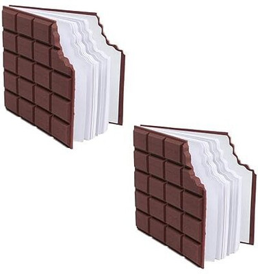 Urban Festivities 2 PCS Chocolate Shaped Notebook Diary with Original Coco Smell Scented Pocket-size Diary Unruled 60 Pages(Multicolor, Pack of 2)