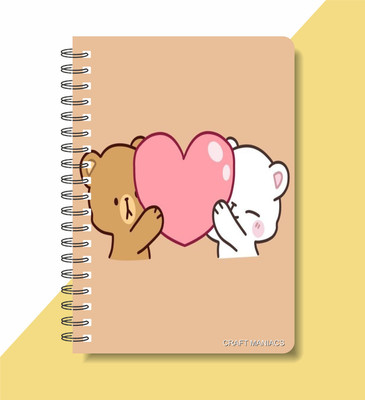 craft maniacs MILK & MOCHA 2023 COLLECTION A5 Notebook RULED 160 Pages(Multicolor)