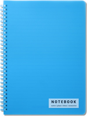 Doodle Soft Ring Spiral Wiro Notebook for Comfortable Writing | B5 Notebook Ruled 160 Pages(Blue)