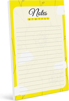 Inkdotpot Daily Planner A5 Planner Unruled 50 Pages(Yellow)