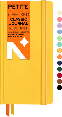 NEORAH Squared Journal Notebook Assorted Journal Checked 160 Pages(Yellow)