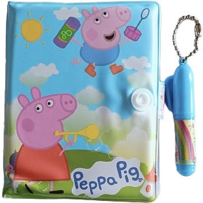 TKH Diary with Stylish Pen Pocket-size Diary 88 Pages(Peppa Pig Pocket Diary)