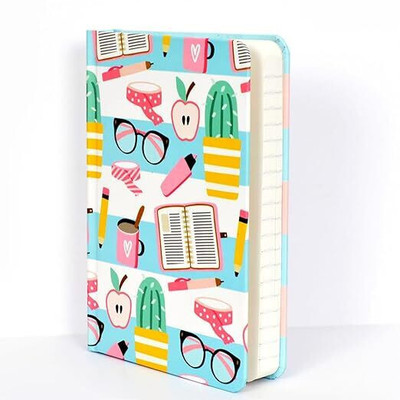Memorys 7x5 Ribbon Bookmark Notebook With Gold Foil Rounded Corners Size (127mmX178mm) Regular Diary Ruled 240 Pages(Time to Write)