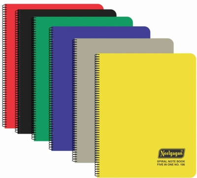 UNIQPAL Note book A4 Note Book Unruled 200 Pages(Multicolor, Pack of 6)
