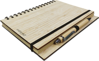 Comet Busters Bamboo Wood Diary A5 Diary Ruled 164 Pages(Beige)