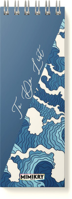 Mimikry To Do List 120 gsm Hard Cover | 3.25 x 9 inches | Regular Desk Planner Ruled 100 Pages(Sea Shore)