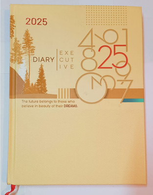 LAKSHMI PRODUCT'S Work Hard Dream Big 2025 Executive Diary A5 Diary Ruled 375 Pages(White)