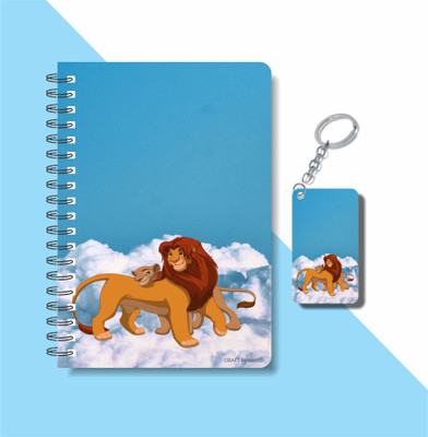 craft maniacs LION KING 2023 NOTEBOOK COLLECTION A5 Notebook RULED 160 Pages(Yellow)