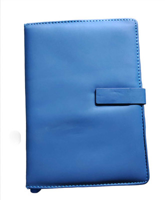 scruton Undated Diary with magnetic closer Ribbon Bookmark smart cover 80gsm A5 Notebook yes 220 Pages(White)