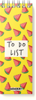 Mimikry Mimkry To Do List 120 gsm Hard Cover Regular Desk Planner Ruled 100 Pages(Watermelon)