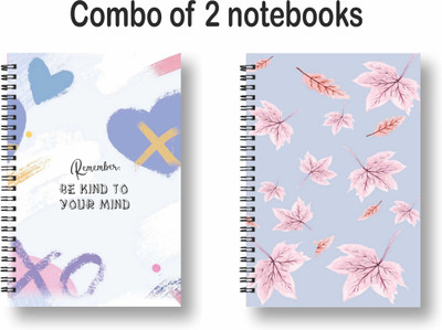 ROT RIX combo of 2 Notebooks A5 Diary Unruled 144 Pages(Blue, Pack of 2)