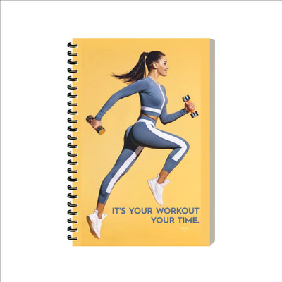 ESCAPER It's Your Workout Your Time Fitness Diary Notebook for Men Boys & Gifting A5 Diary Ruled 160 Pages(It's Your Workout Your Time)