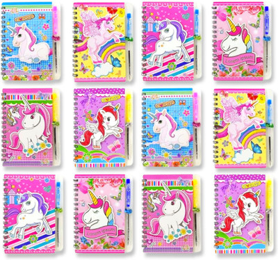 FATFISH Kids A5 Diary Double 40 Pages(Multicolor, Pack of 12)