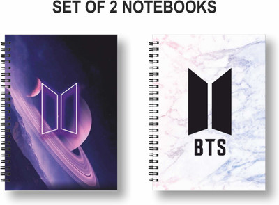 3DS Notebook A5 Diary Ruled 144 Pages(White, Pack of 2)