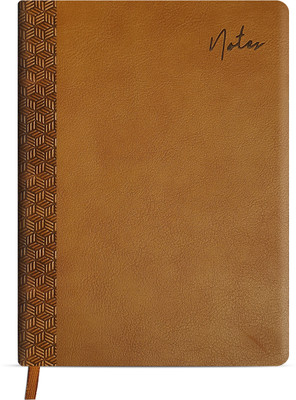 Abstract Collection A5 Premium Quality Notebook with Flexible Pu Leather cover ( 6 x 8.5 Inches) A5 Notebook Ruled 200 Pages(Golden Brown)