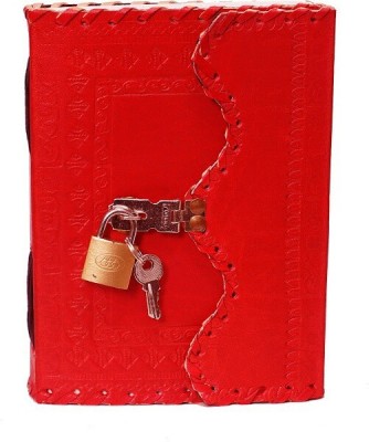 Anshika International handmade A5 Diary unruling 100 Pages(Red)