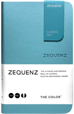 Zequenz A6 Minus Size 9x14cm Color Series 80gsm Cream Coloured Paper 360 Degree Flexible A6 Notebook Ruled 200 Pages(Turquoise)