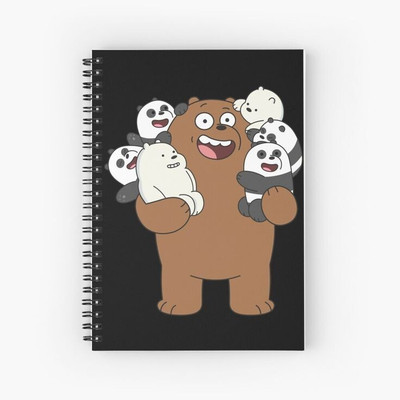 craft maniacs BARE BEARS 2023 COLLECTION A5 Notebook RULED 160 Pages(Multicolor)