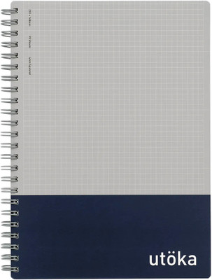 Maruman utoka A5 Notebook 4mm grid with index tabs 180 Pages(Blue)