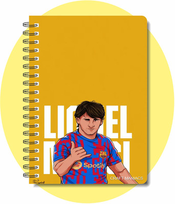 craft maniacs FOOTBALLER DIARY A5 Notebook RULED 120 Pages(Multicolor)