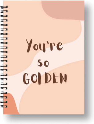 craft maniacs A5 A5 Notebook RULED 160 Pages(YOU'RE SO GOLDEN)
