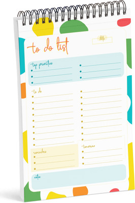 Inkdotpot Spiral Binding Notepad Regular Planner Unruled 50 Pages(Multicolor)