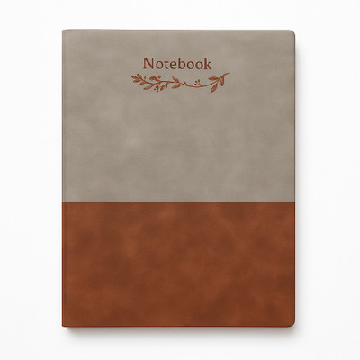 PaperPal Premium A5 Notebook Ruled 192 Pages(Grey, Tan)