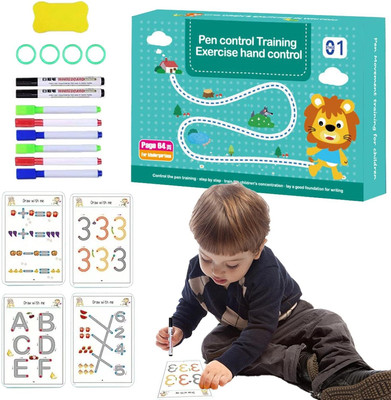Qiyang sales Smart Workbook Regular Gift Set Kids Learning Materials 64 Pages(Multicolor)