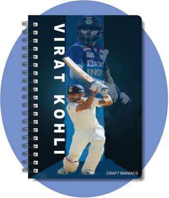 craft maniacs CRICKET 2025 DIARY COLLECTION A5 Notebook RULED 160 Pages(White)