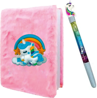 Regallo Unicorn A5 Diary Ruled 70 Pages(Pink)