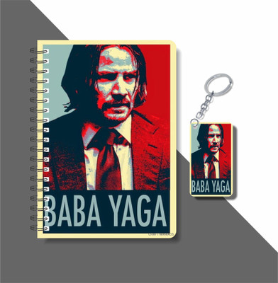 craft maniacs JOHN WICK 2023 NOTEBOOK COLLECTION A5 Notebook RULED 160 Pages(Red)