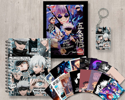 craft maniacs JUJUTSU KAISEN GIFTING SET A5 Diary RULED 120 Pages(White)